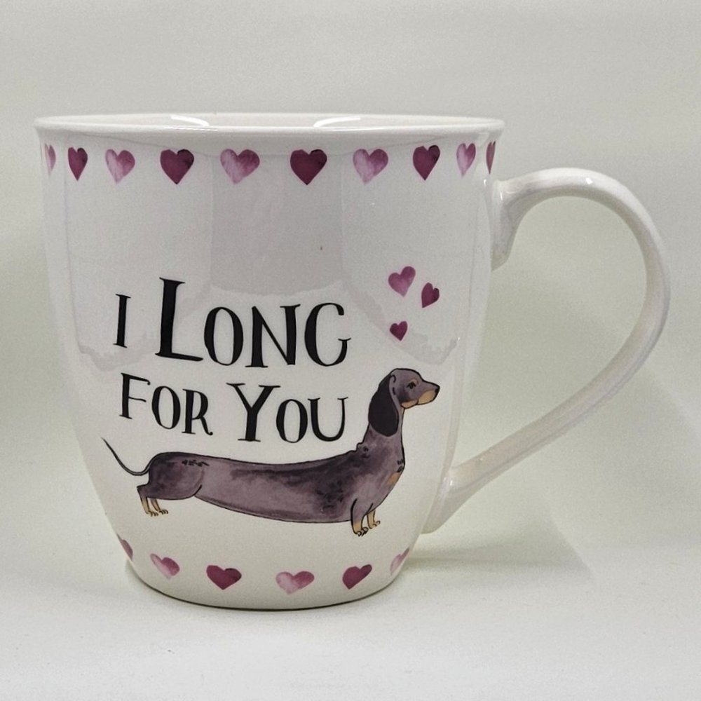 Milly Green British Design I Long For You Dachshund Dog Mug